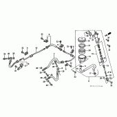 Схема узла: Задний тормозной цилиндр для Honda ST1100 Pan-European