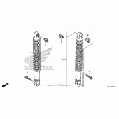 Схема узла: Задний амортизатор для Honda FSC600 Silver Wing
