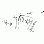 Схема вузла: Ланцюг ГРМ і Натяжитель і Успокоитель (1) для Honda CBR600 CBR600F