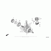 Схема узла: Коленчатый вал & Поршень для Honda CRF125 CRF125FB