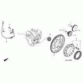 Схема узла: Генератор/ starting clutch для Honda XL650 Transalp