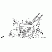 Схема вузла: Рама (1) для Honda CR250