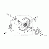 Схема узла: Передние колесо для Honda CRF150 CRF150R