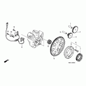 Схема вузла: Генератор / starting clutch для Honda VT600 Shadow VLX