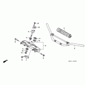 Схема вузла: Верхня траверса & Кліпон керма (CRF450X5,6,7) для Honda CRF450 CRF450X