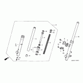 Схема вузла: Вилка передньої осі для Honda XR125