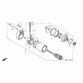 Схема узла: Стартер электрический для Honda CB750 Seven Fifty