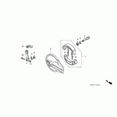 Схема вузла: Задній гальмівний барабан для Honda CRF230 CRF230F