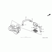 Схема узла: Вторичный воздушный фильтр для Honda VT1100 Shadow Spirit