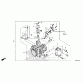 Схема вузла: Дросельна заслонка для Honda CBR300R