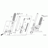 Схема вузла: Вилка передньої осі для Honda CRF150 CRF150F