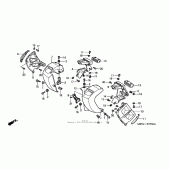 Схема узла: Радиатор для Honda GL1500 Valkyrie Interstate