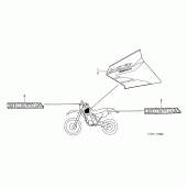 Схема вузла: Label read the manual для Honda XR250