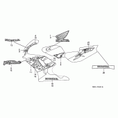 Схема вузла: Stripe / mark (4) для Honda CBR900RR CBR900RR Fireblade