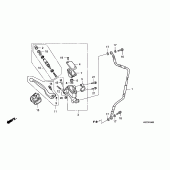 Схема узла: Передний тормозной цилиндр для Honda CRF250 CRF250X