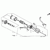 Схема вузла: Стартер електричний для Honda VT750 Shadow Deluxe