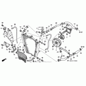 Схема вузла: Радіатор 1 для Honda CBR1000 CBR1000RR Fireblade