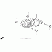 Схема вузла: Задній амортизатор для Honda VT600 Shadow VLX Deluxe
