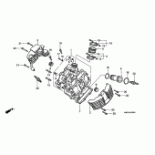 Схема узла: Головка цилиндра (FRONT) для Honda VT1100 Shadow Aero