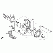 Схема вузла: Заднє колесо для Honda XR400