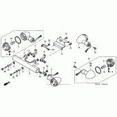 Схема узла: Передний + задний сигнал поворота для Honda VTX1300