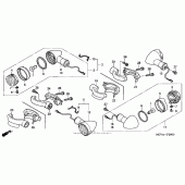 Схема узла: Передний + задний сигнал поворота для Honda VTX1800