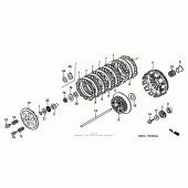 Схема вузла: Зчеплення для Honda CR250