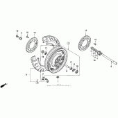 Схема узла: Передние колесо для Honda GL1500 Gold Wing Aspencade