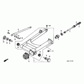 Схема вузла: Задній важіль (Маятник) для Honda VT1100 Shadow Spirit