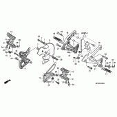 Схема вузла: Підніжки для Honda VFR800 VFR