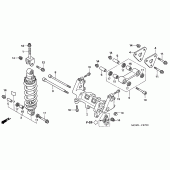 Схема вузла: Задня підвіска (VFR800) для Honda VFR800 VFR