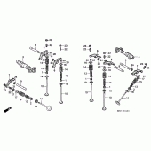 Схема узла: Распредвал и Клапан для Honda XL600 Transalp