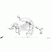 Схема вузла: Переднє крило (2) для Honda VT1300 Fury