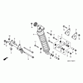 Схема вузла: Задня підвіска для Honda XL1000V Varadero