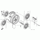 Схема вузла: Переднє колесо (1) для Honda CBR900RR CBR900RR Fireblade