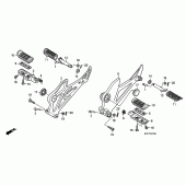 Схема узла: Подножки для Honda XL125 Varadero