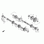 Схема вузла: Трансмісія для Honda VT1100 Shadow ACE