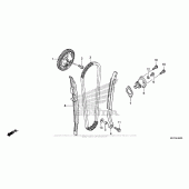 Схема вузла: Ланцюг ГРМ & Натяжник & Заспокоювач для Honda CRF450 CRF450X