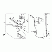 Схема узла: Передний тормозной цилиндр (XL600VH/VJ/VK/VL) для Honda XL600 Transalp