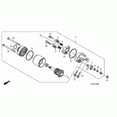 Схема вузла: Стартер електричний (XL125V7 / 8) для Honda XL125 Varadero