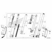 Схема вузла: Вилка передньої осі для Honda CRF250 CRF250X