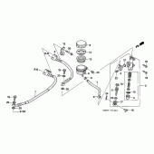 Схема вузла: Задній гальмівний циліндр (CBF600SA6 / NA6) для Honda CBF600