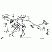 Схема вузла: Жгут проводки (1) для Honda VT1100 Shadow Spirit