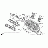 Схема узла: Головка цилиндра для Honda CBR1100XX Blackbird