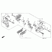 Схема узла: Задний тормозной суппорт 2 для Honda ST1100 Pan-European