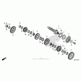 Схема узла: Transmission (ctx700nd) (countershaft) для Honda CTX700