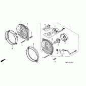 Схема вузла: Фара (3) для Honda VFR750F VFR750R (RC30)
