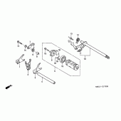 Схема вузла: Копірний вал & Вилки & Вал перемикання для Honda NT650 Deauville