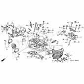 Схема узла: Головка цилиндра (REAR) для Honda VT750 Shadow A.C.E.