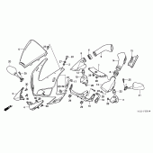 Схема вузла: Передній обтічник (CBR600RR3 / 4) для Honda CBR600 CBR600RR